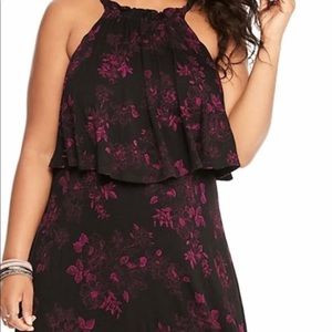 Torrid Maxi Dress. Size 4.  Black floral.